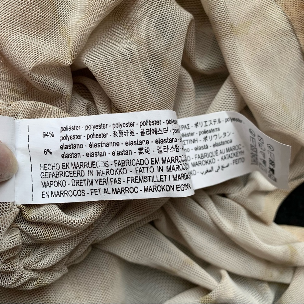 Zara Tan and Brown Asymmetrical Ruched Cocktail Dress - Picture 14 of 15